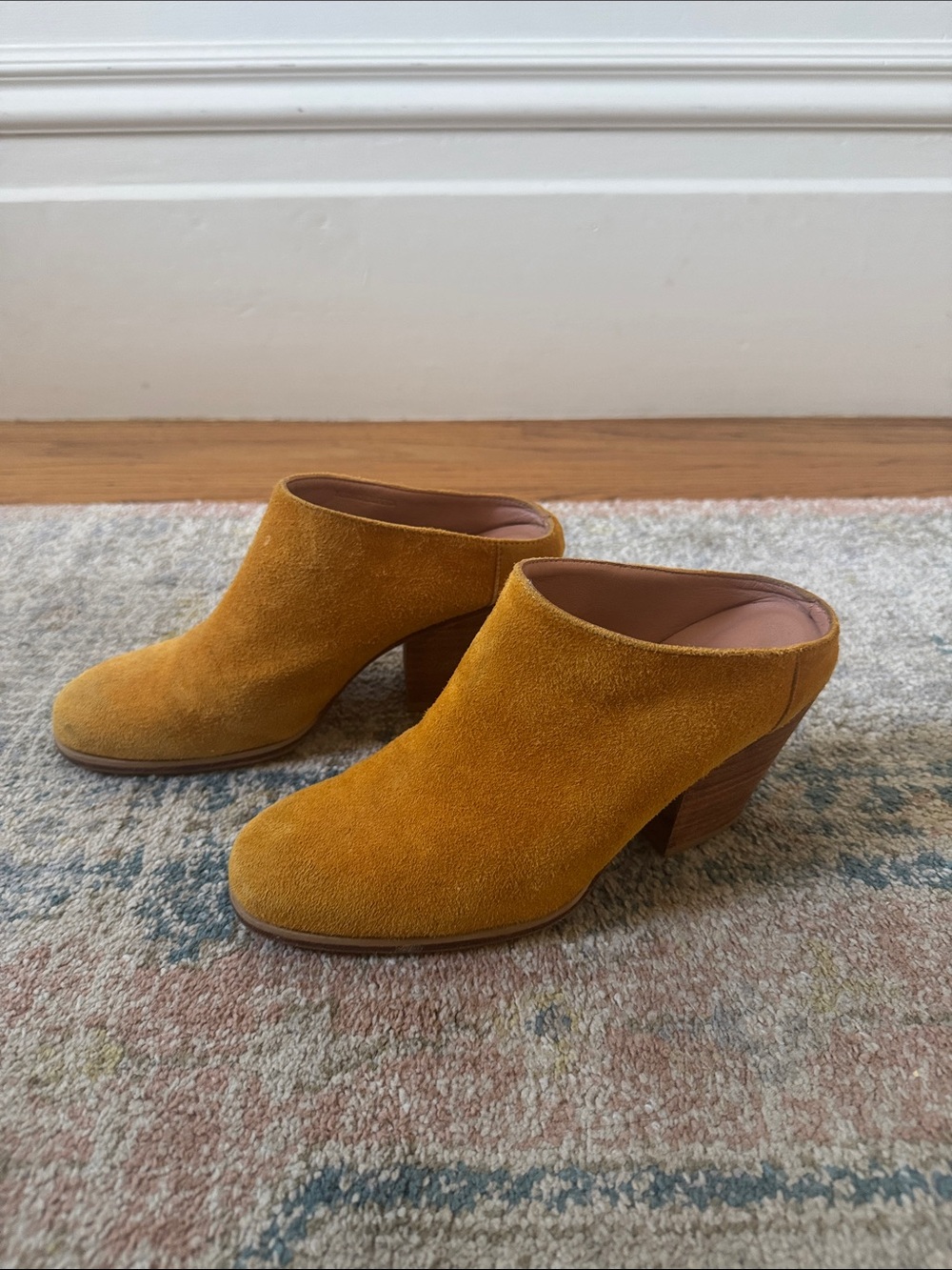Rachel Comey burnt-orange suede mule-clogs